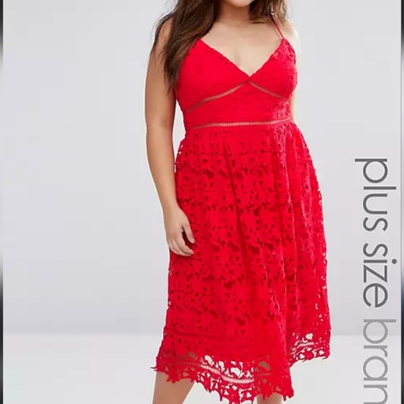 Boohoo Plus Dresses & Skirts - 🚨 LAST CHANCE 🚨 Leila Red Midi Dress